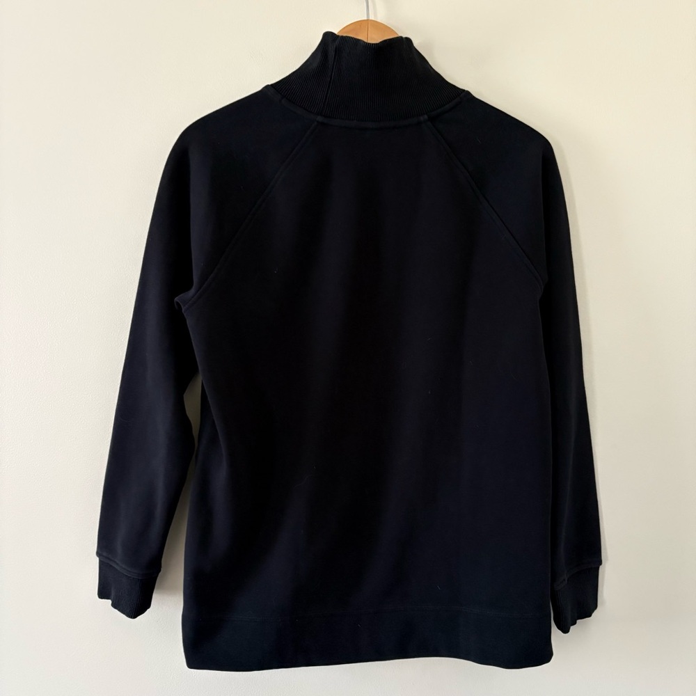 Athleta Cozy Karma Side Zip Sweatshirt Funnel Neck Pullover Black Size Small - Picture 6 of 13